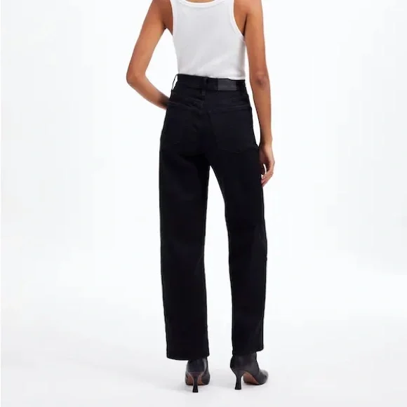 Madewell The Perfect Vintage Wide-Leg Jean in Rinse Black - Picture 5 of 7